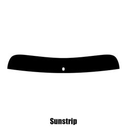 Window-Tint Sun Strip for Mitsubishi Colt 3-dørs - 2004 til 2007 pre-cut sunstrip 5% limo sort