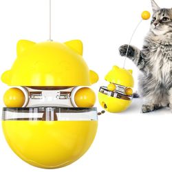 Fantasia Kat pladespiller Tørretumbler utæt mad bold legetøj Teaser Stick gul