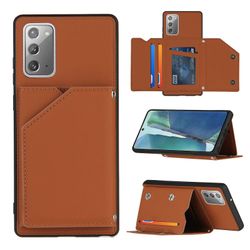Gangxun Sag til Samsung Galaxy Note 20 Vintage Cuir Cover Læderetui Kofanger - Marron