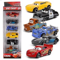 6pcs /lot Kids Boy Mini Racerbil Lyn Mcqueen Mater Legering Glidende Legetøj
