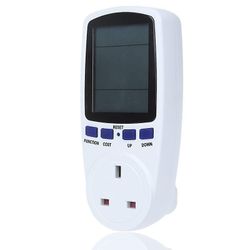 Linkrunning Elforbrugsmonitor, elforbrugsmåler Energimonitor Timer Stik Watt kwh Analysator Plug-in med LCD-display til hjemmet Hotel Hvid 158*72*75mm