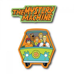 Cartoons Scooby-Doo! ja Mystery Machine -auton ikkunatarra