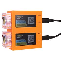 For NerdMiner V2 Miner 78KH/Sx2 Dual Screen BTC Solo Lottery Miner Bitcoin Nerd Miner Lottery Miner Oranssi