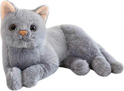 Aiyuego Pehmo kissa täytetty eläin söpö kissa pehmo lelu realistinen kissan lelu halattava kissan lelu lapsille syntymäpäivät valkoinen Harmaa