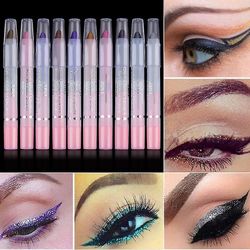 unik 2in1 leppe liner øyenskygge eyeliner penn blyant makeup kosmetisk penn