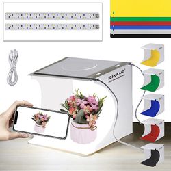 Gangxun Mini Photo Studio Light Box Bærbar Photo Studio Box til smykker og småting bærbare Folding Photography Studio Box Booth Shooting Tent Kit 2x