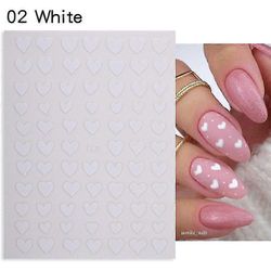 Love Nail Art Sticker Rødt guld og sølv laser kærlighed søm kunst decal 3d klæbende søm kunst tilbehør figur-2