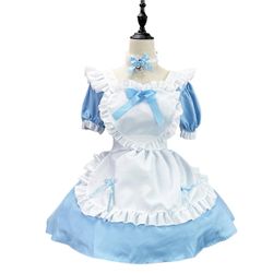 ShuFu Damer Japansk Klassisk Maid Dress Maid Nederdel Cafe Kjole / 4 farver Til rådighed blå M