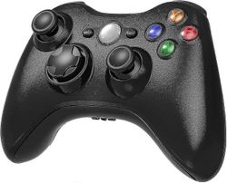 Langaton ohjain Xbox 360:lle, Langaton Xbox 360 Joystick -peliohjain Xboxille ja Slim 360 Pc (musta)