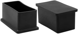 Linkrunning 8 pak rektangulære ikke-mærkede PVC stol benkapsler, stol ben, borddæksler 30 x 60mm (1-3/16 "x 2-3/8")