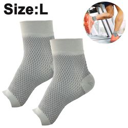 Plantar Fasciitis sokker med arch støtte til ankel kompression sokker Grå L