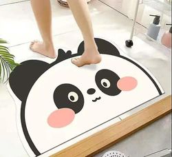 Wjiaer Panda matte for bad, kjøkken eller dusjgulv - Super absorberende og anti-slip