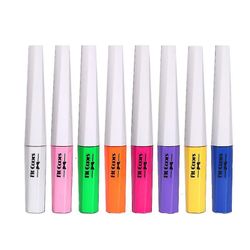 Szlev 8 farver neon eyeliner sæt, mat flydende eyeliner lysende neon eyeliner uv glød eyeliner, fluorescerende øje ansigt kropsmaling makeup