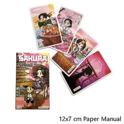 Card Games 12x7cm Sakura Spring Tarot Paperi Manuaalinen Korttipelit 12x7 Sakura Spring