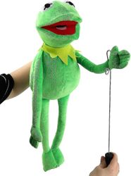 Kermit Frog Hand Puppet, Frog plysj, The Muppets Show, Soft Frog Puppet Doll egnet for rollespill-grønn, 24 inches 24 tommer