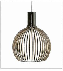 Moderni puinen riippuvalaisin olohuoneen sisustukseen, musta roikkuva lamppu, puinen kattokruunu, valaisimet Dia45cm