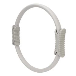 Pilates Ring Fitness Resistance Exercise Pilates Circle vaahtomuovilla pehmustettu kahva Lahja G-yhteensopivalle reisiharjoittelulle Harmaa