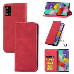 Gangxun Sag Til Samsung Galaxy A71 4g Magnetisk lukning Læder Tegnebog Cover Housse Etui Shockproof - Rød