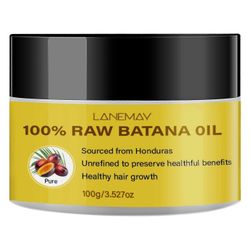 Raaka batanaöljy, luomu raaka honduraslainen öljy hiusten kasvuun - 100 % puhdasta ja luonnollista hiusten kasvuöljyä paksummille ja vahvemmille hi...