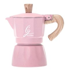 Kahvinkeitin alumiini Mocha Espresso Percolator Pot Kahvinkeitin Moka Pot 6cup liesitaso Kahvinvalmistus Vaaleanpunainen