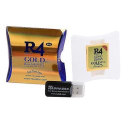 2023 R4 Gold Pro SDHC DS/3DS/2DS/Revolution-kasetille USB-sovittimella Kultaa 1 Pcs