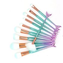 Flerfarvede havfrue makeup pensler 1
