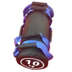 Kuntoharjoitteluun tarkoitettu hiekkasäkki korkean intensiteetin harjoituksiin, voimasäkki 10 kg Musta Sininen