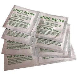 200 kpl Sting Relief Prep Pad, Sting Preparation Pad, Insect Sting Remove -pyyhkeet valkoinen