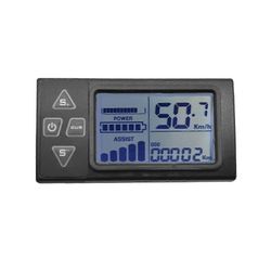 24V/36V/48V S861 LCD-sähköpyörän näyttö sähköpyörän BLDC-ohjaimen ohjauspaneeliin (5-nastainen) Musta