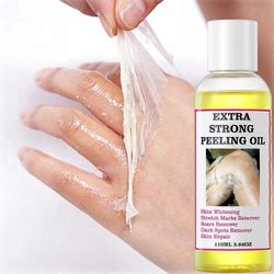 Extra Strength Yellow Peeling Oilpoistaa kyynärpään polven sormen mustankeltaisen öljyn ihoa kirkastavaan kosteutukseen