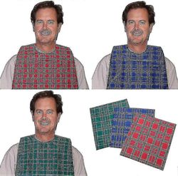 Baifengtai 3 pakkaus aikuisten ruokalappu pestävien uudelleenkäytettäviä vedenpitäviä vaatteita suojaan