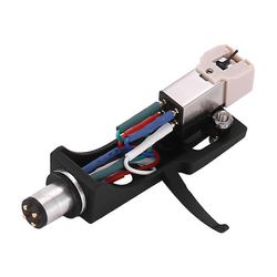 Kynä levysoittimen päänkuorella 4-nastaiset koskettimet fonografilevysoittimelle Gramophone LP vinyylineula Musta