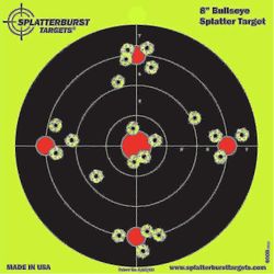 Splatterburst-kohteet - 8 x 12 tuuman tikku & splatter-minisiluetti - itseliimautuva ampumakohde