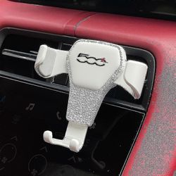 2012-2015 Fiat 500 500c 500x 500l Abarth 695 matkapuhelimen tuuletusteline nopealla autotarvikkeiden yhteensopivuudella For Fiat 500L White