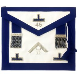 Bricks Masons Pennsylvania forordning 13"x15" - Tidligere mester - frimurerisk hånd broderet forklæde