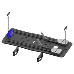 Bauchmuskelroller Fitnessboard 106 x 41 x 7 cm Schwarz, Multifunktionale Trainingsrolle für Pilates, Hohe Festigkeit