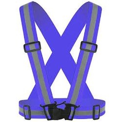 Liltop Hej Vis Sikkerhed Høj synlighed Vest Gear Justerbar Reflekterende Bælte Rem Vest Blå One Size