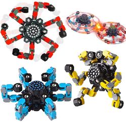 AIR Transformerbar DIY Deformerbar Spinning Top Creative Mekanisk Robot Chain for Angst (3PCS)