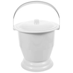 Kannettava WC-muovipannu aikuisille helppo pestä sileä pinta 1 sarja Harmaa 24.50X24.50X23.00CM