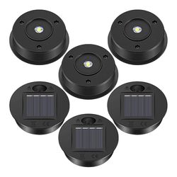 6 stk Solar Lights Replacement Topp 7 Solar Lantern Deler LED Solar Panel Lantern Lid Lights for ut som vist