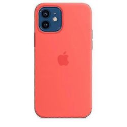 Silikonipuhelinkotelo Magsafella IPhone 12: lle ja 12 Prolle Vaaleanpunainen