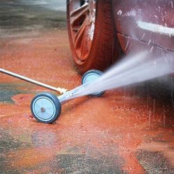 Korkeapainepesuri Autopesun runko Pesuri Vesiharja 45 asteen kulmapalkilla vaunun alla Puhtaampi vesiharja Hopeanhohtoinen