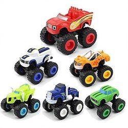 Mikasa Blaze og Monster Machines Legetøj, Blaze Vehicle Toys Gaver (6 stk)