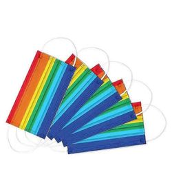 100kpl kertakäyttöinen aikuisten naamio sateenkaaren värinen hengittävä naamio