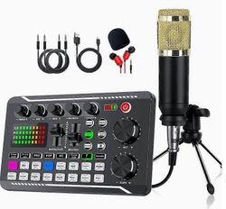 Live-äänikortti, jossa Dj-mikseritehosteet ja äänenvaihtaja, F998 Live Audio Mixer GoldNet-työpöytä ja f998-sarja