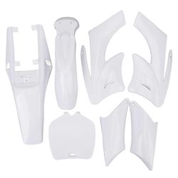 Moottoripyörän koko kehon muovikuorisarja valkoinen 7-osainen kestävä vaihtosuojuksen lokasuojasarja kiinalaiselle 2-tahtiselle 47cc 49cc Apollo Or...