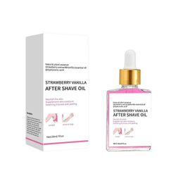 unbrand Strawberry Vanilla After Shave Oil -parranajon jälkeinen öljy sileälle iholle, syväkosteuttava parranajon jälkeinen hoito ehkäisee sisäänka...