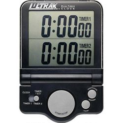 Ultrak T4 Elektroninen Jumbo Näyttö Dual Ajastin / Kello Musta