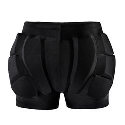 Skøyter Hofter Protector Tykke polstrede puter Kompresjon Skøyter Shorts Ski Snowboard Sport Beskyttende Matte For Boy Girls Svart S