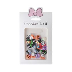 20 stycken Halloween Harts Nagel Charms Pumpa Häxa Skalle Nagelkonst Dekorationer 3d Harts Nagelsmycken För Kvinnor Flickor 20PCS